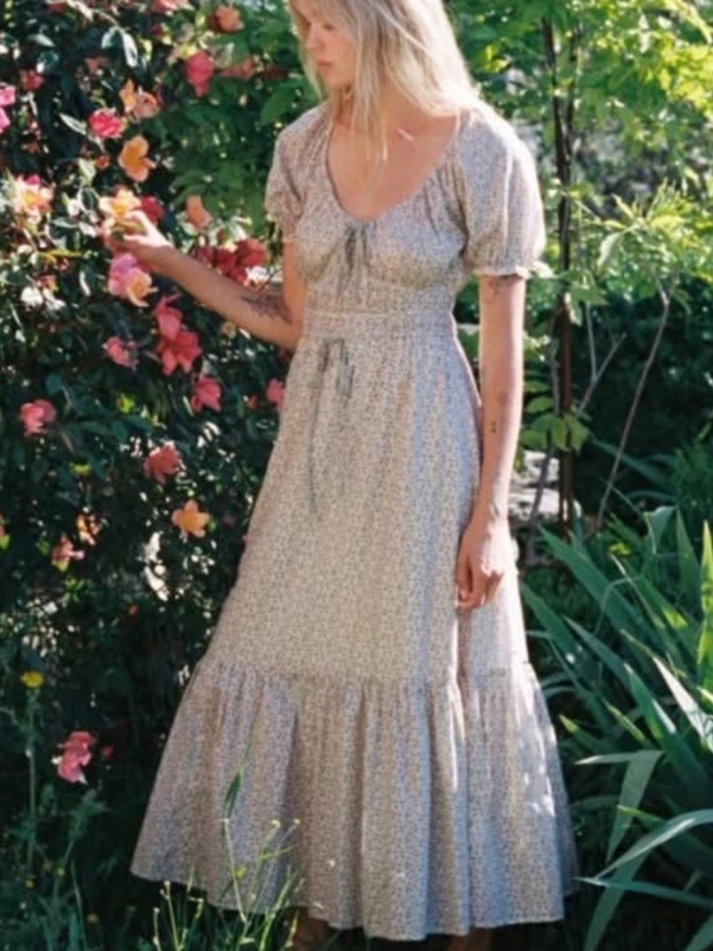 Christy Dawn Brynne Dress Crème Strawberry Medium
